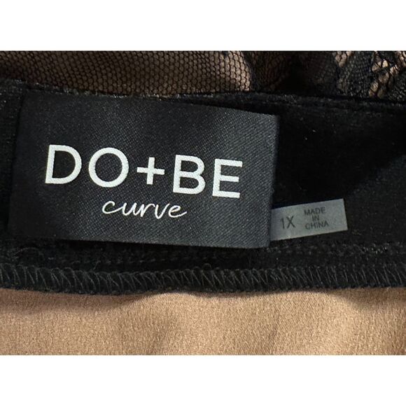 Do + Be Curve Lace Black Longsleeve Bodysuit Size 1X - Picture 4 of 6